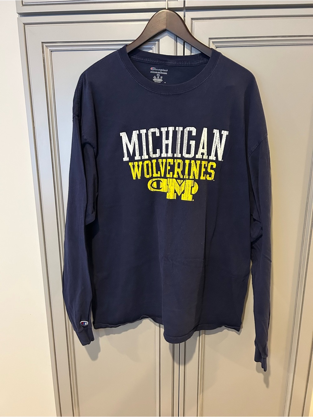 Champion Navy Long-Sleeve Michigan Wolverines Tee